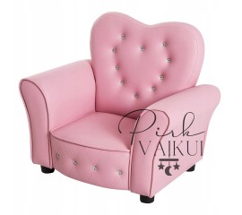 Vaikiškas rožinis fotelis