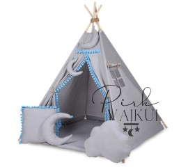 TIPI WIGWAM palapinė su kilimėliu ir 5 jaukiomis pagalvėmis TIPI WIGWAM palapinė su kilimėliu ir 5 jaukiomis pagalvėmis