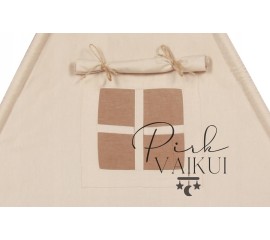 TIPI WIGWAM palapinė su kilimėliu ir 5 jaukiomis pagalvėmis TIPI WIGWAM palapinė su kilimėliu ir 5 jaukiomis pagalvėmis